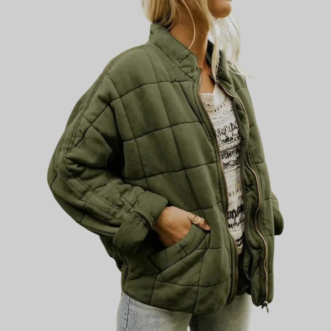 Josiane Elegant Oversized Quilted Jacket