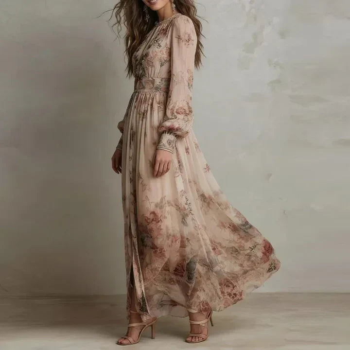 Amelie Vintage Floral Maxi Dress