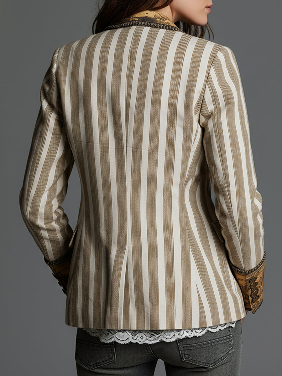 Suzanne Boho Striped Blazer
