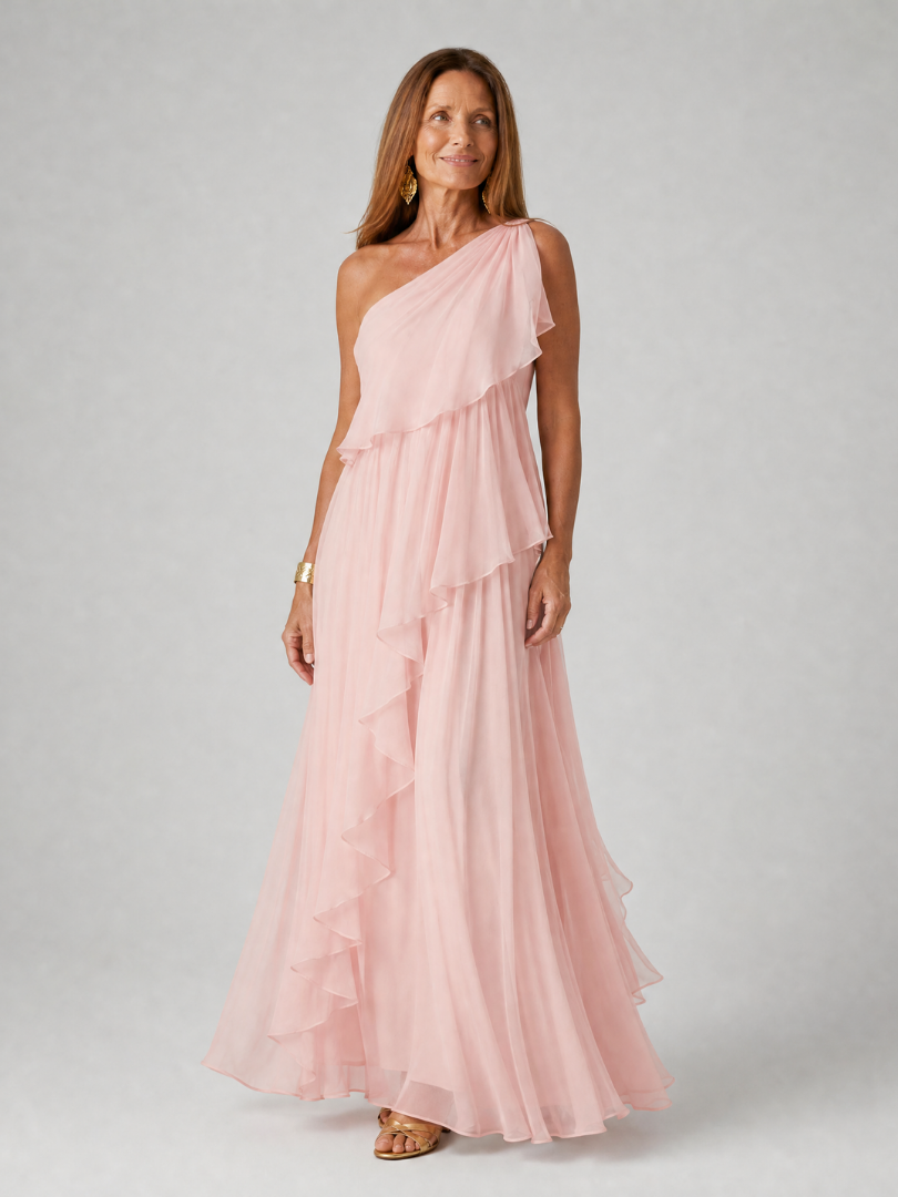 Talia Cascading Ruffle Maxi Dress