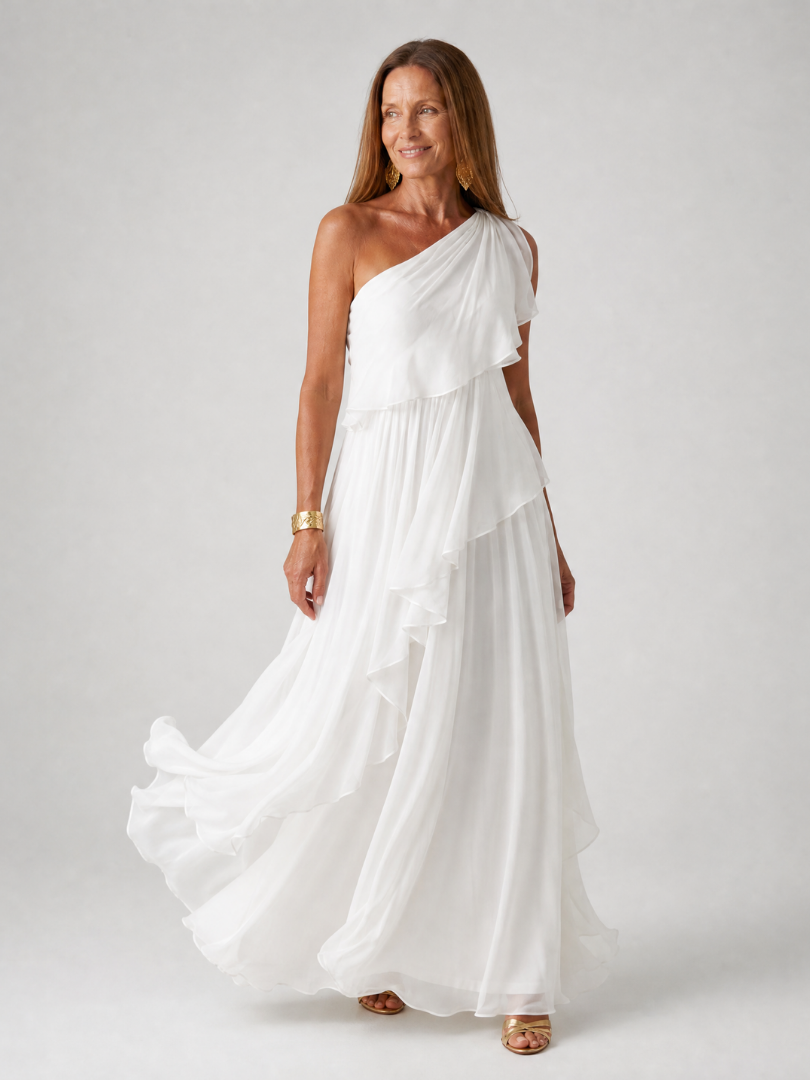 Talia Cascading Ruffle Maxi Dress
