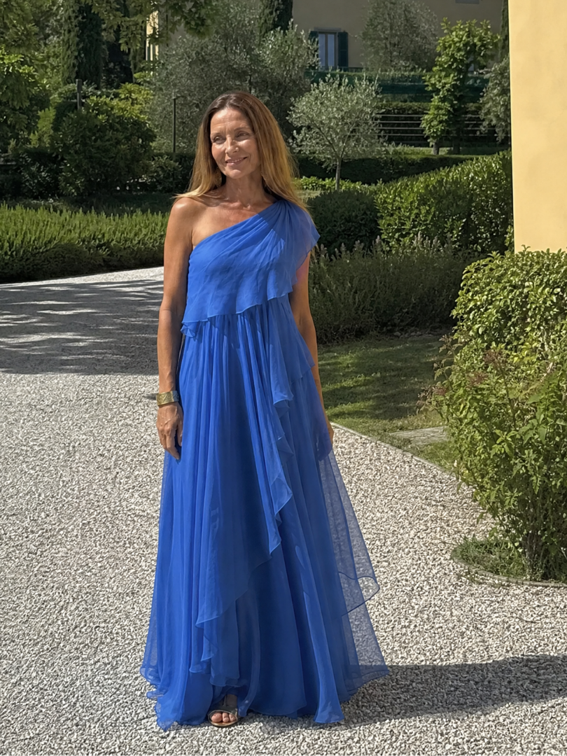 Talia Cascading Ruffle Maxi Dress