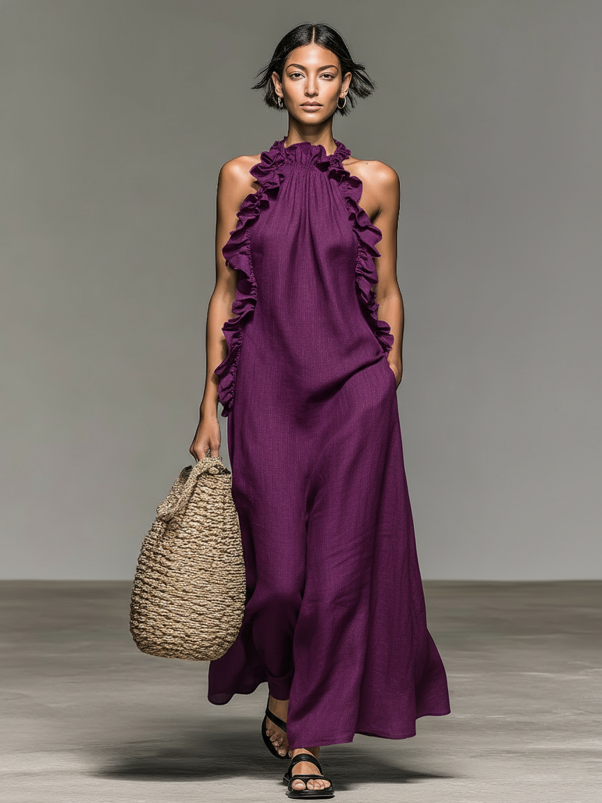 Gladys Women's Maxi Dress with Pockets
