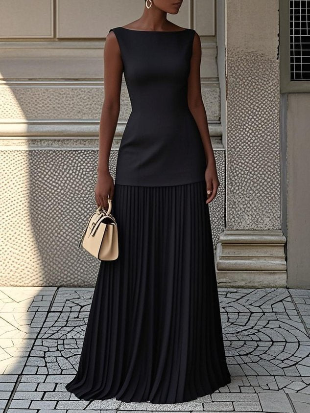 Shayla Pleated Maxi Dress