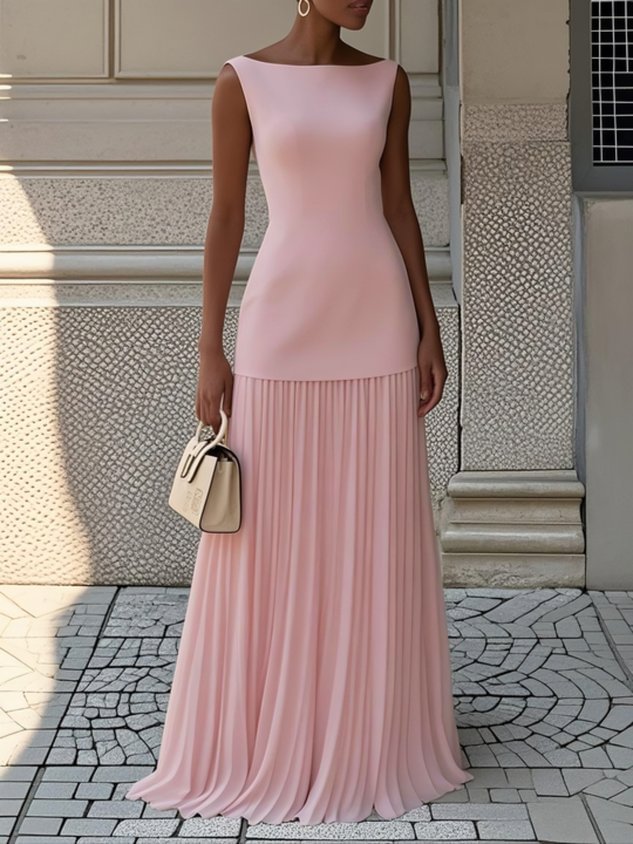 Shayla Pleated Maxi Dress