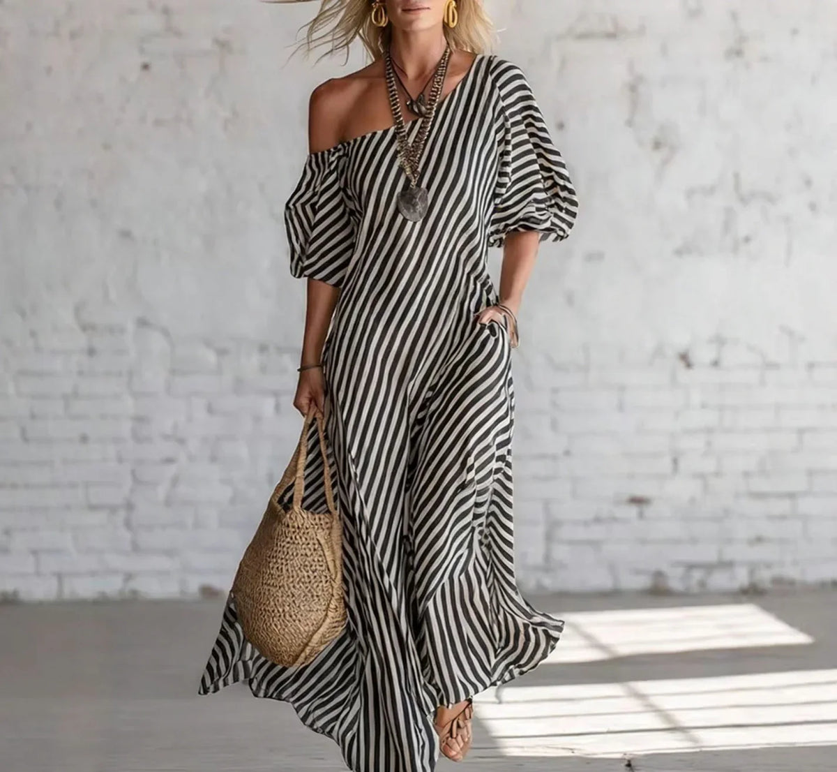 Alexia Striped Maxi Dress
