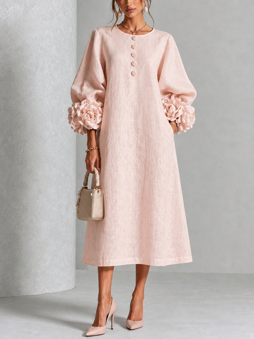 Liliana Elegant Floral Midi Dress