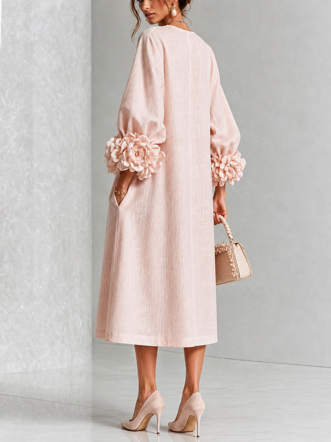 Liliana Elegant Floral Midi Dress