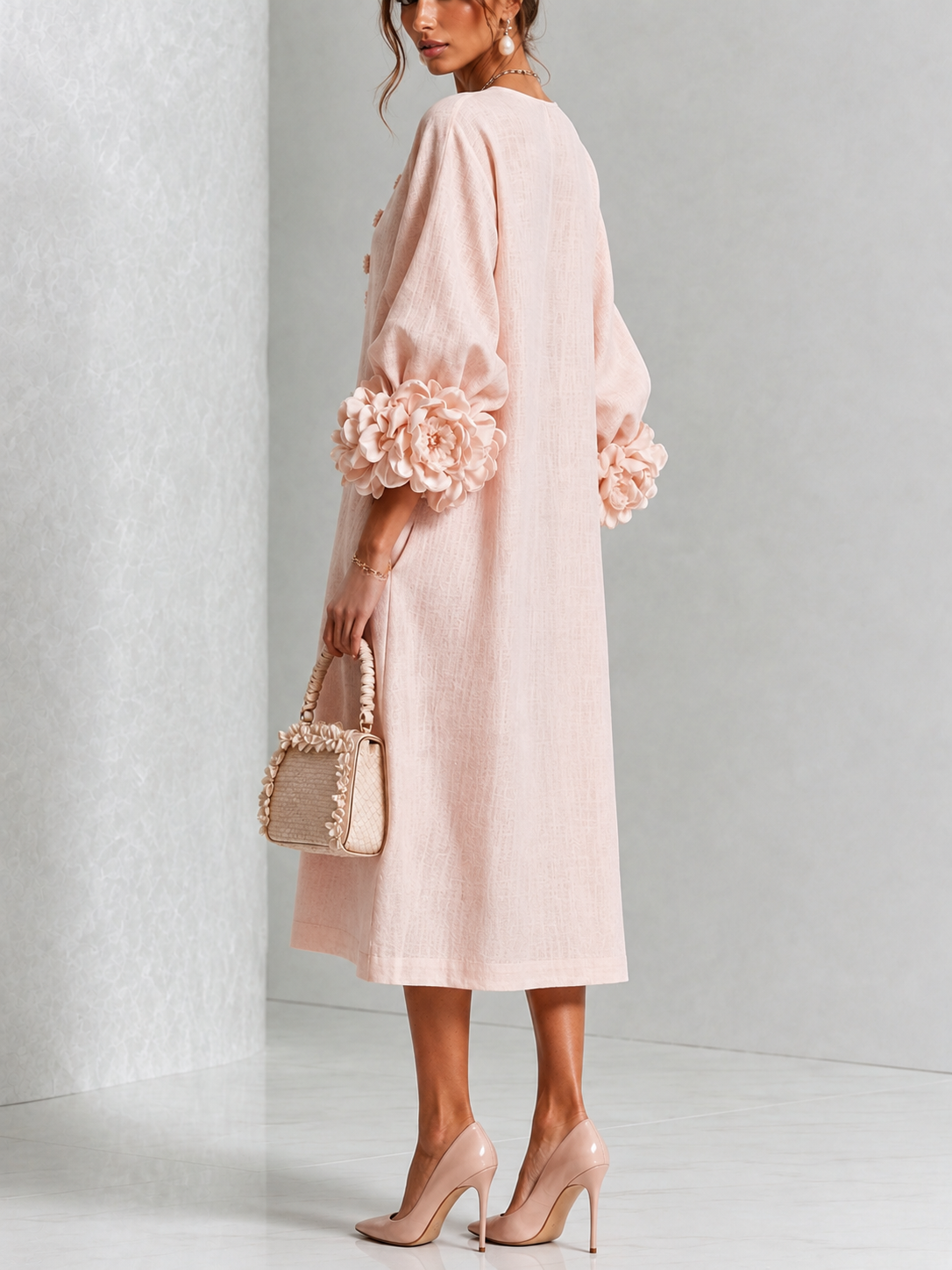 Liliana Elegant Floral Midi Dress