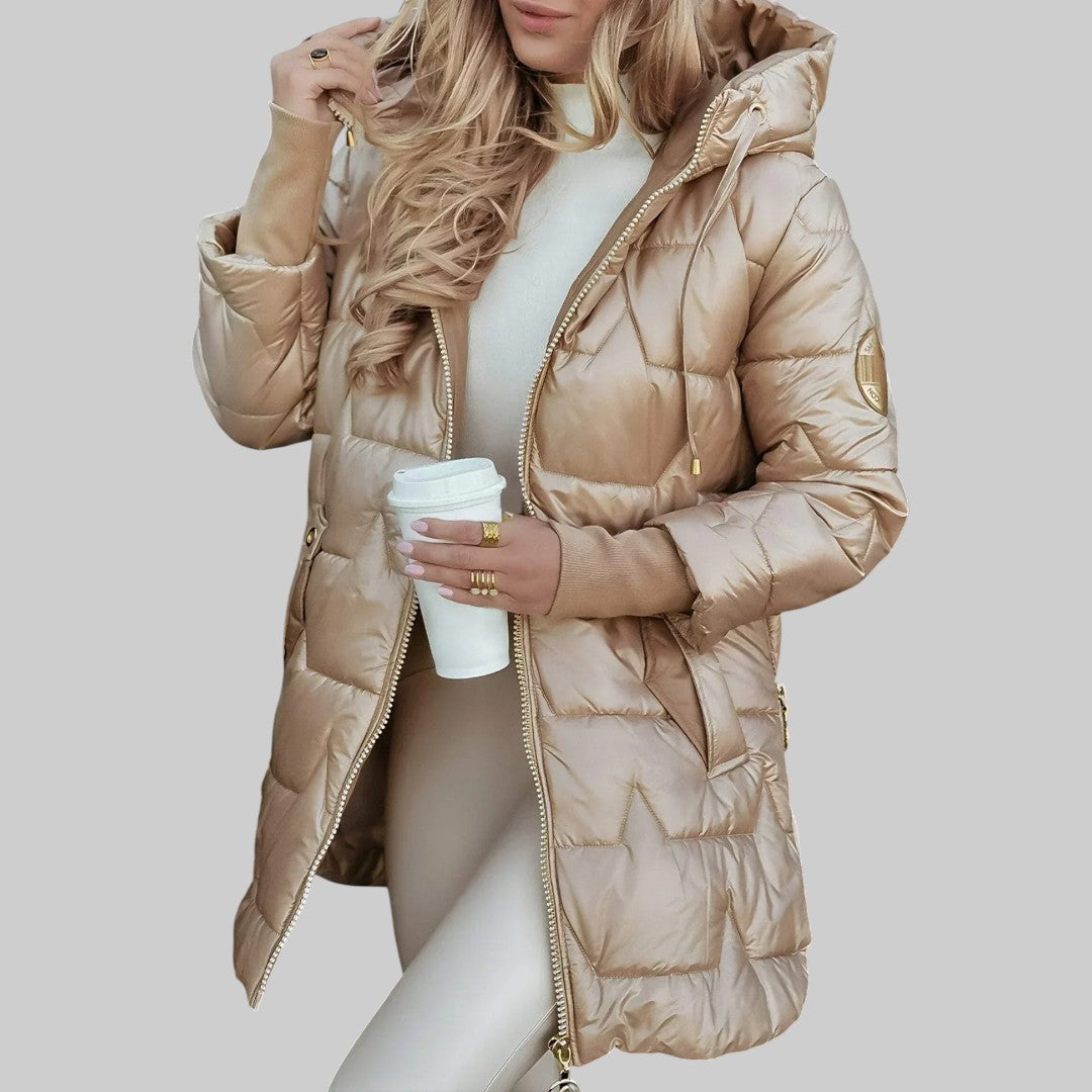 Cecilia Elegant Hooded Autumn Coat