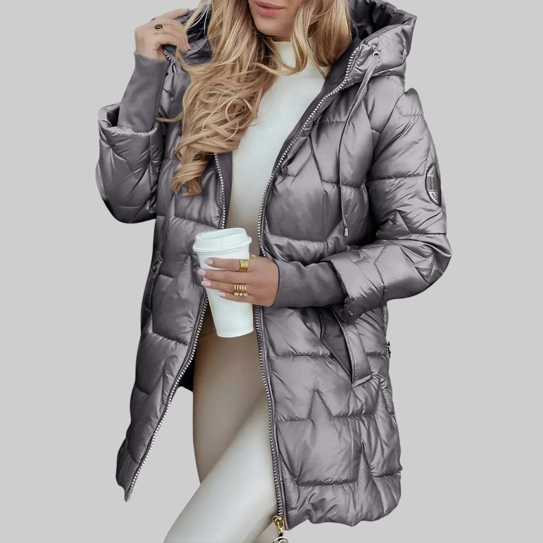 Cecilia Elegant Hooded Autumn Coat