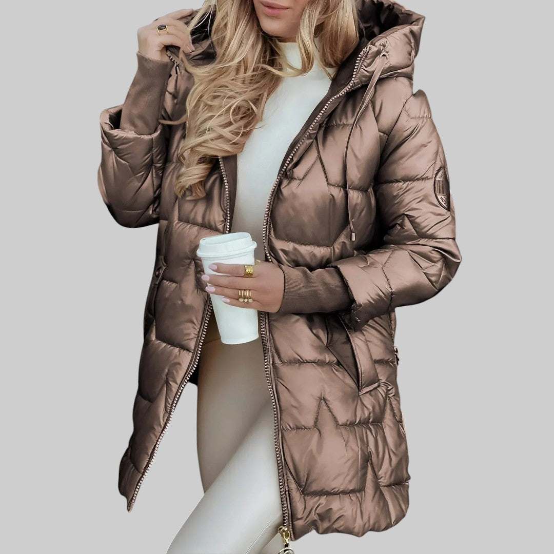 Cecilia Elegant Hooded Autumn Coat