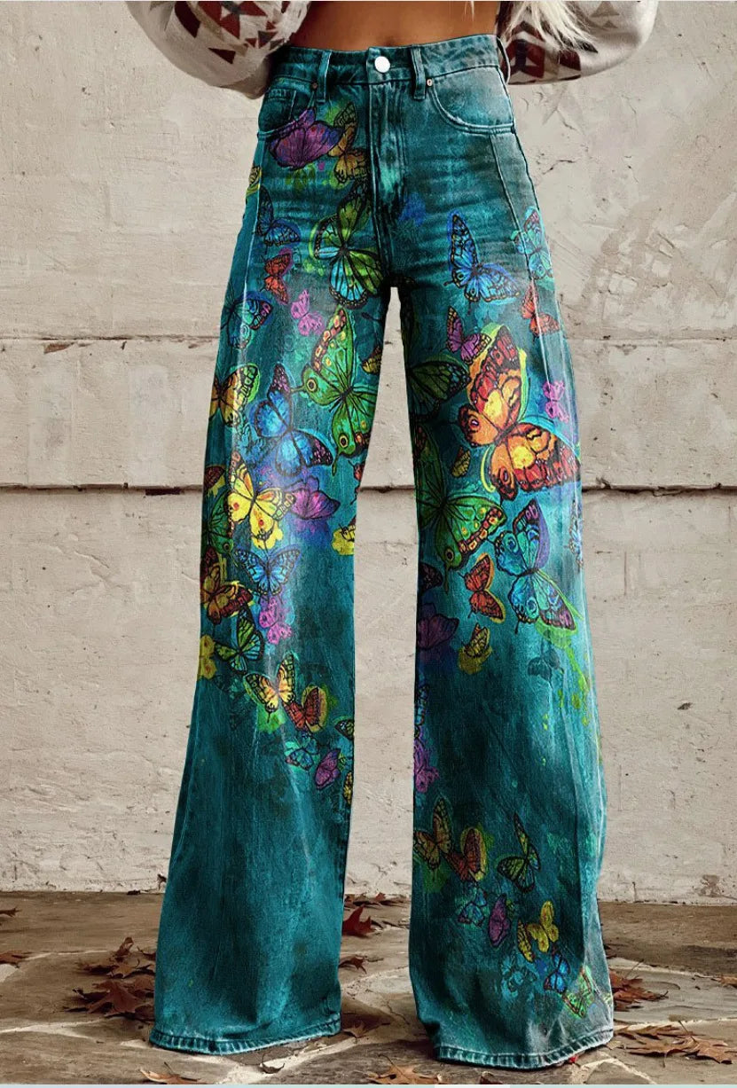 Azly Elegant Casual Floral Pants