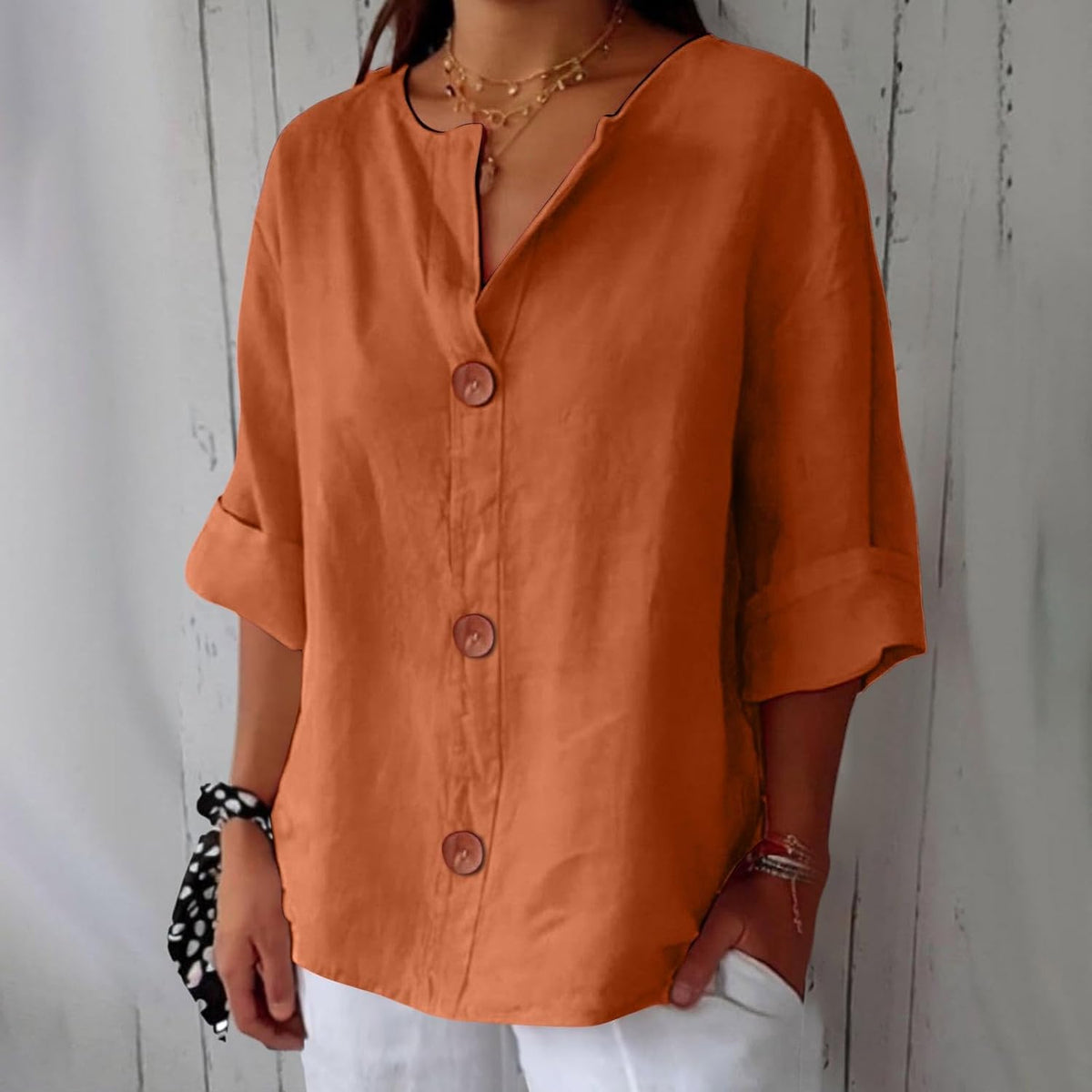 Clara Relaxed Linen Blouse