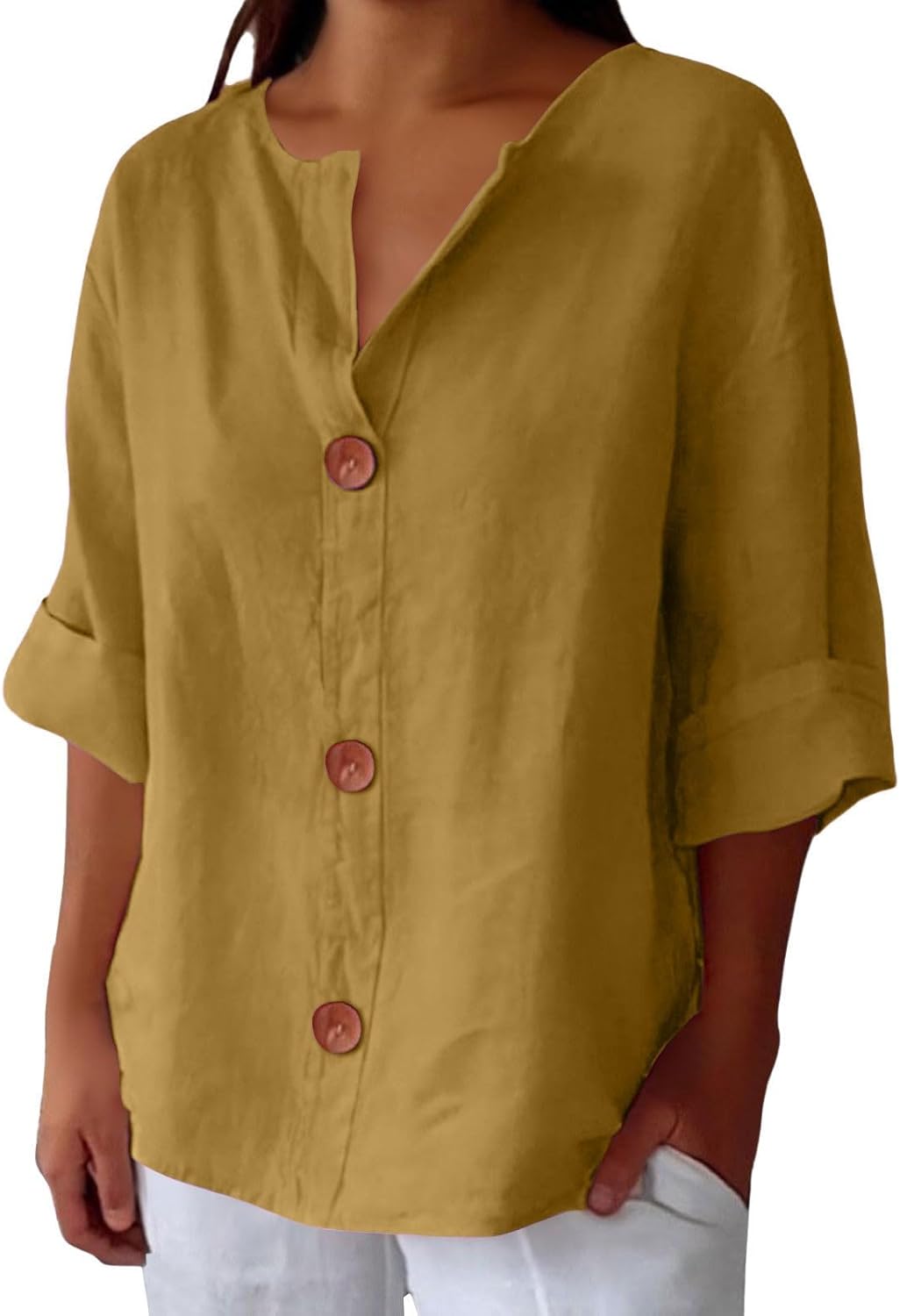 Clara Relaxed Linen Blouse