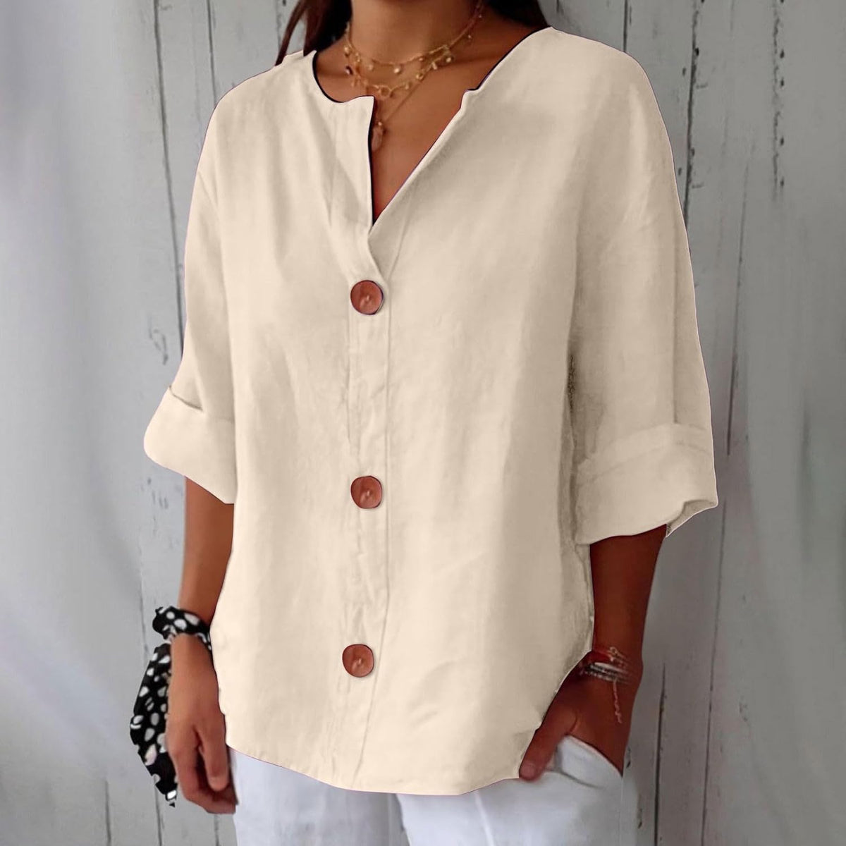 Clara Relaxed Linen Blouse