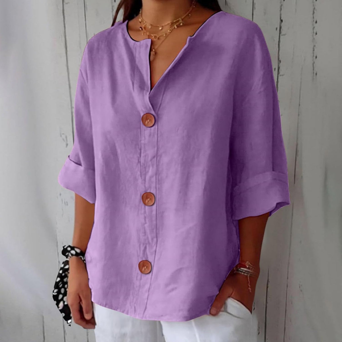 Clara Relaxed Linen Blouse