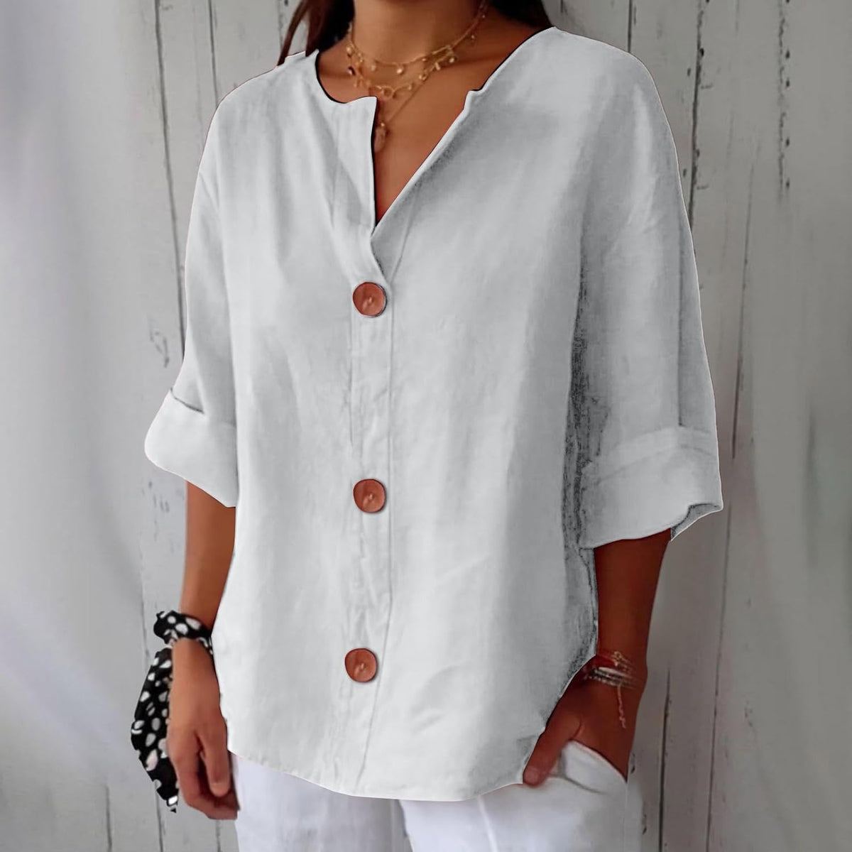 Clara Relaxed Linen Blouse