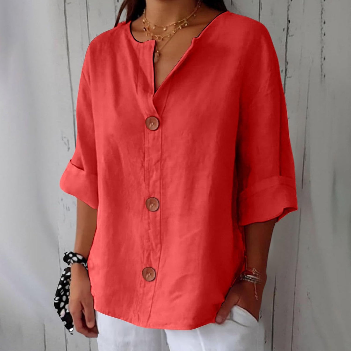 Clara Relaxed Linen Blouse
