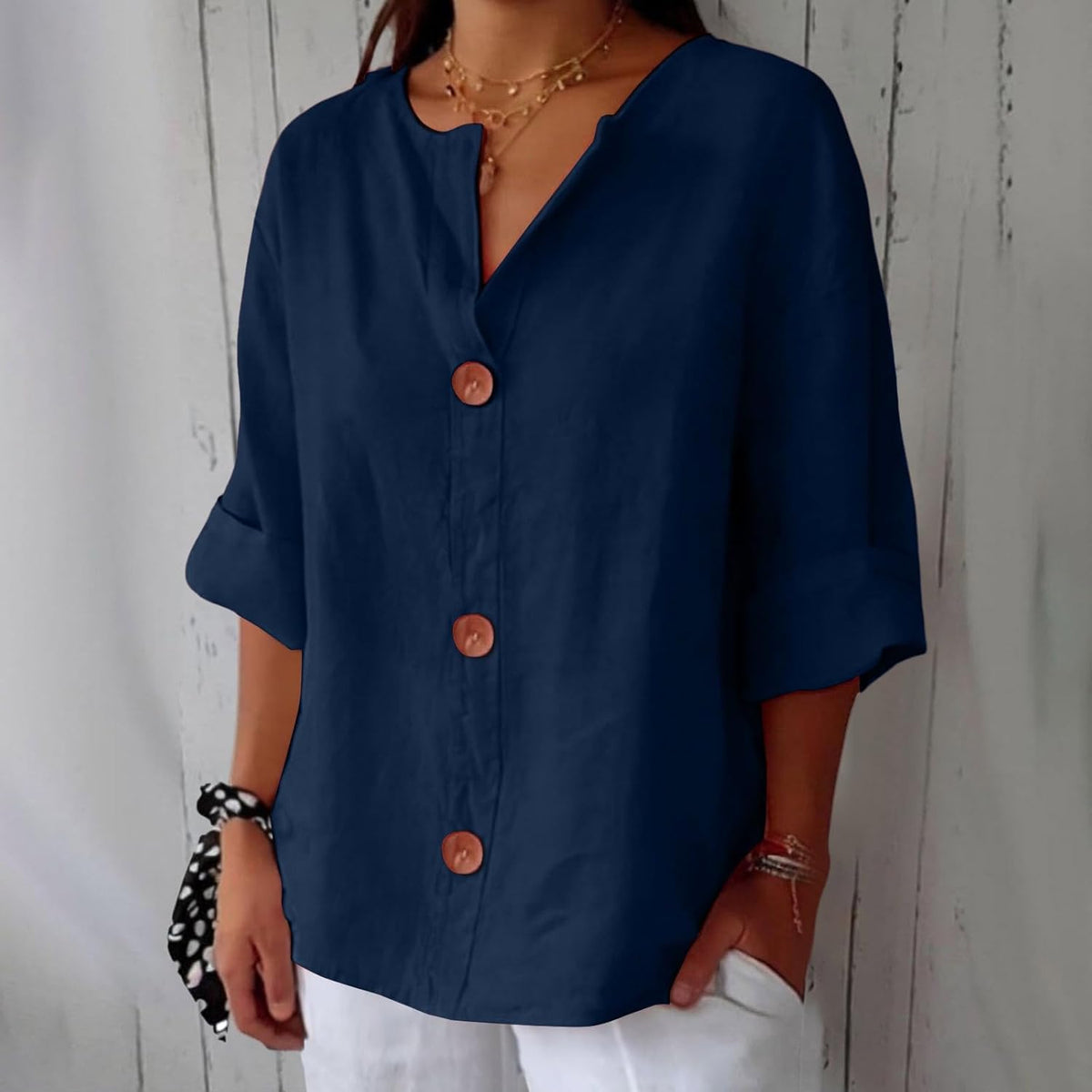 Clara Relaxed Linen Blouse
