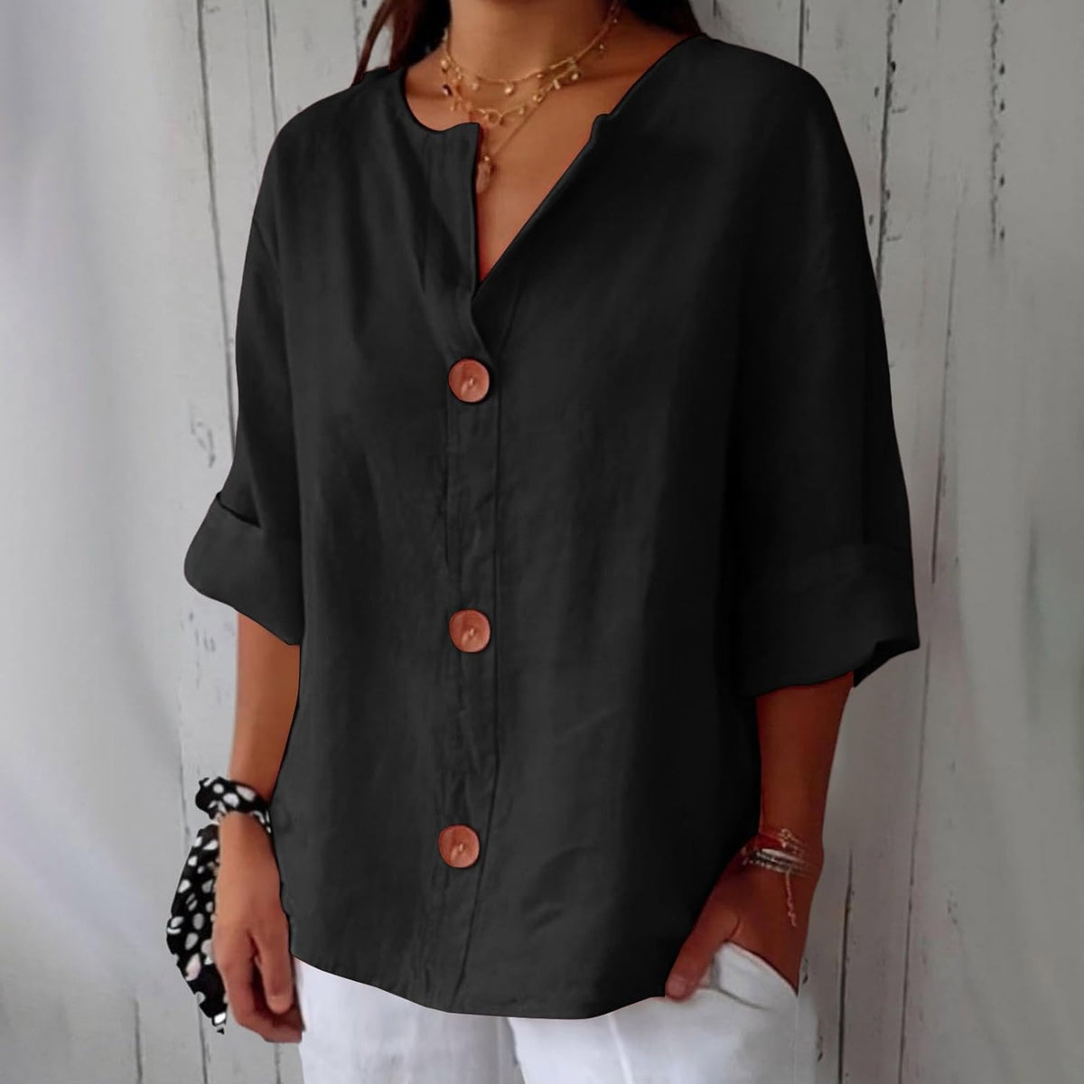 Clara Relaxed Linen Blouse