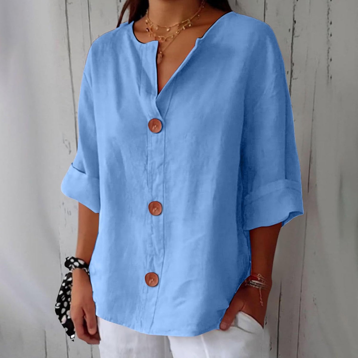 Clara Relaxed Linen Blouse