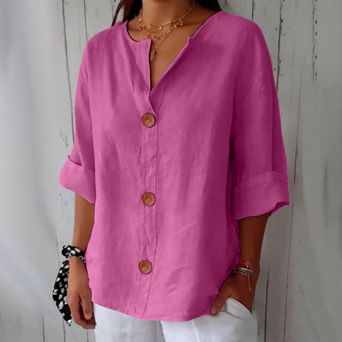 Clara Relaxed Linen Blouse