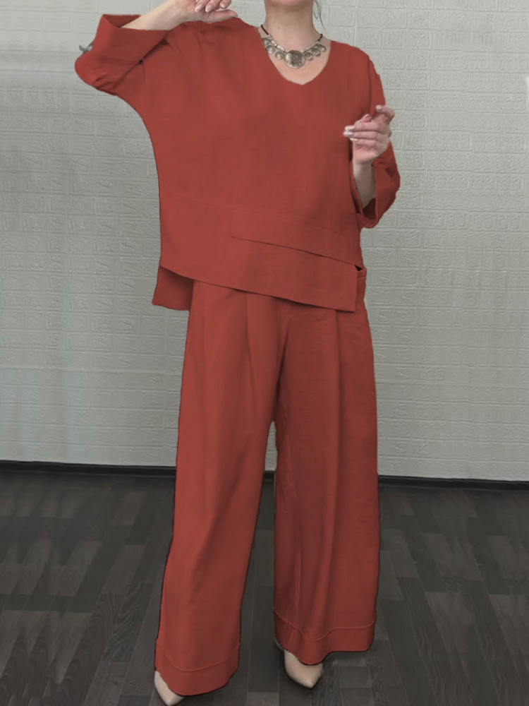 Renaya Relaxed Cotton-Linen Set