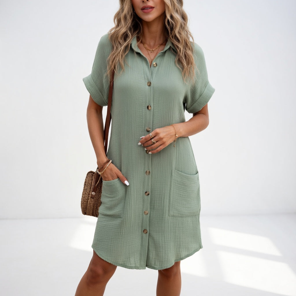 Béatrice Elegant Shirt Dress