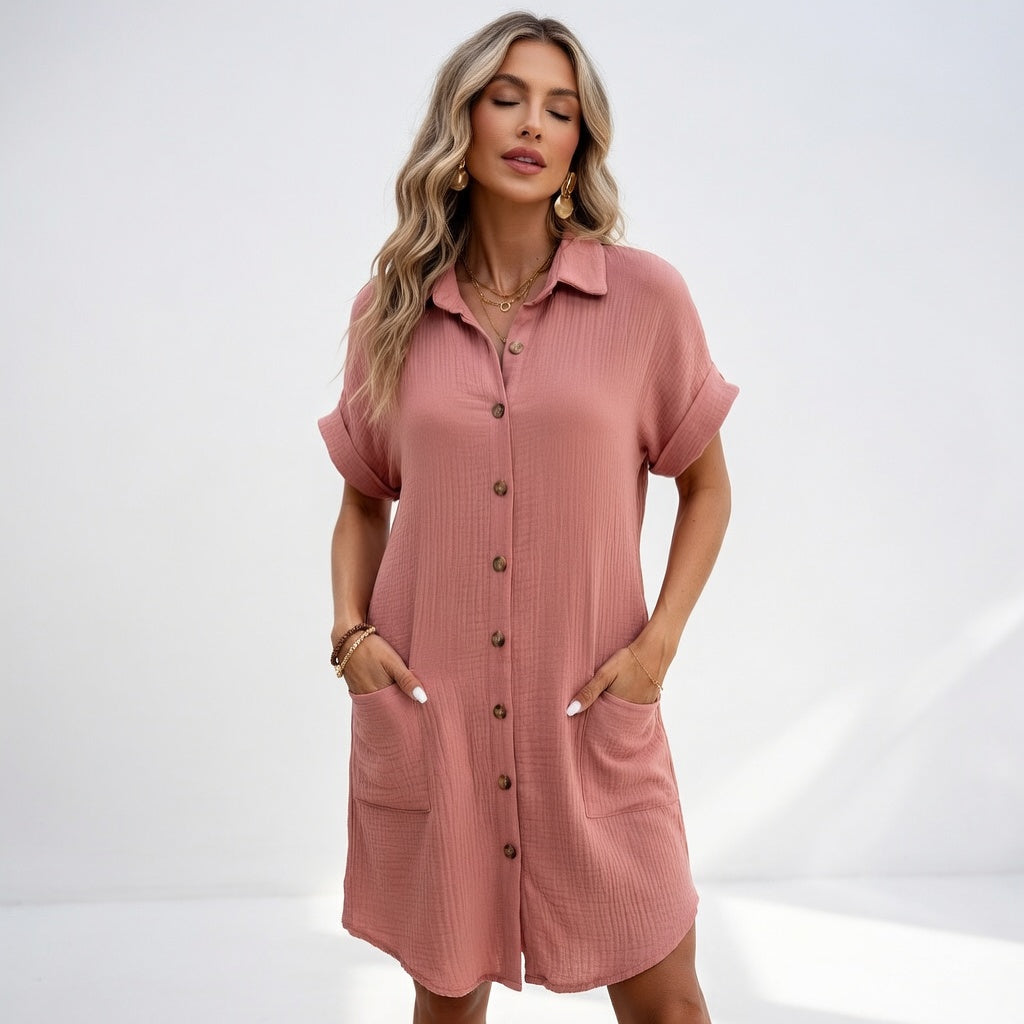 Béatrice Elegant Shirt Dress