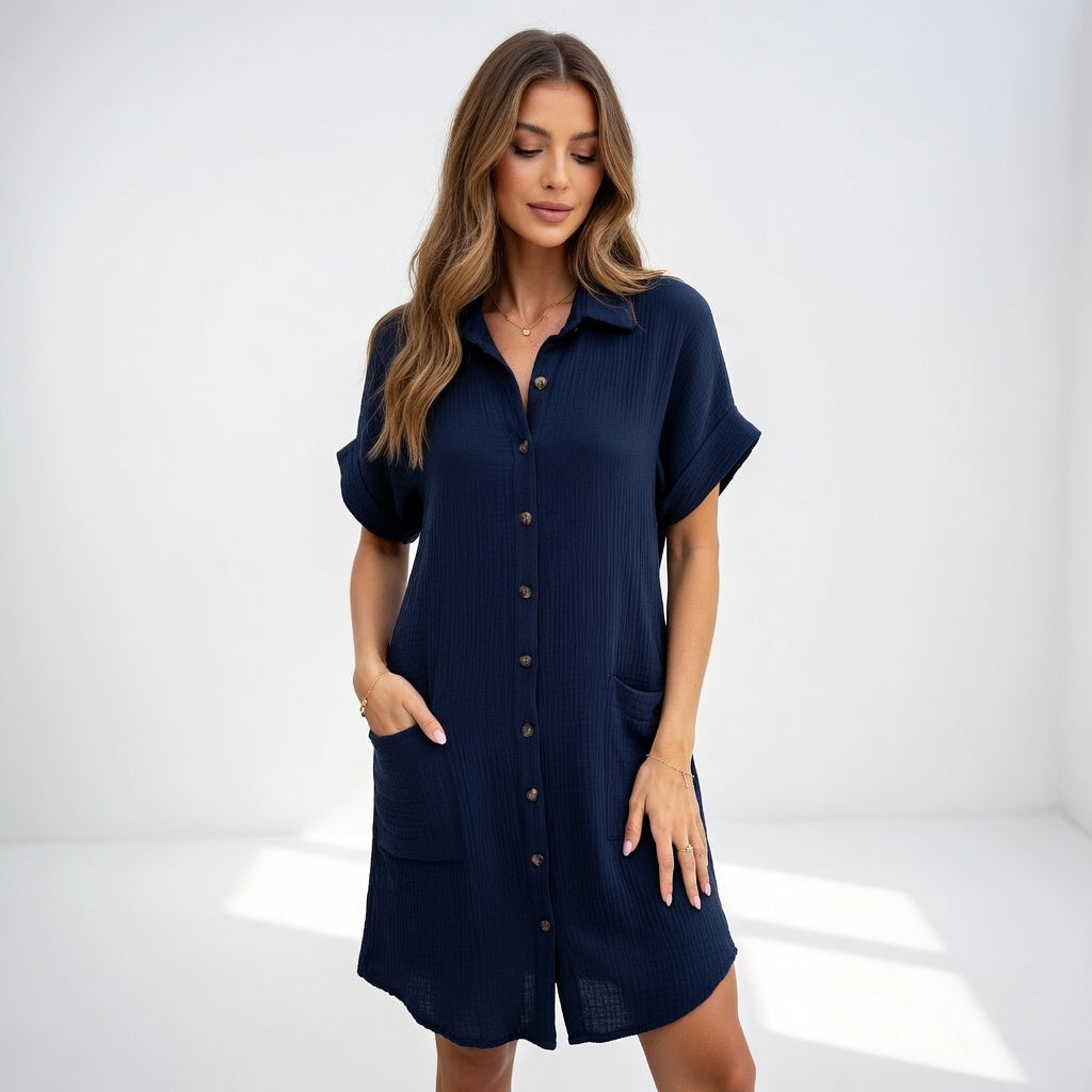 Béatrice Elegant Shirt Dress