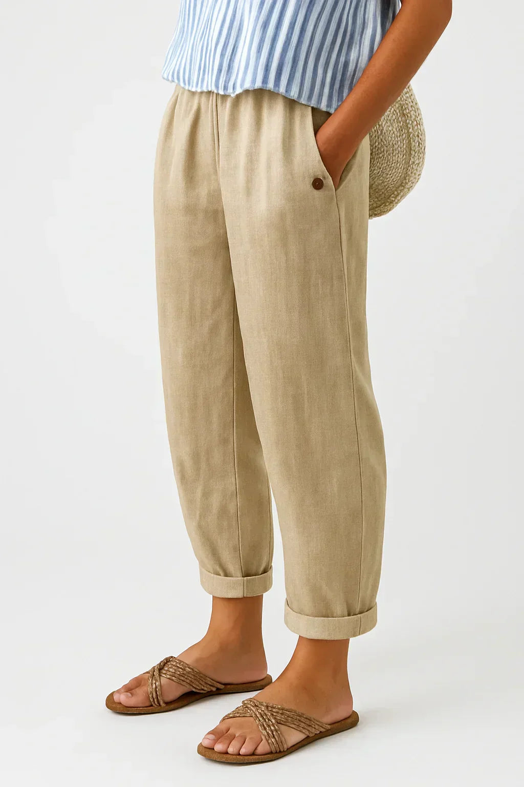 Édith Elegant Linen & Cotton Pants