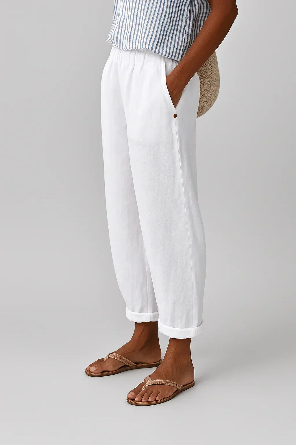 Édith Elegant Linen & Cotton Pants