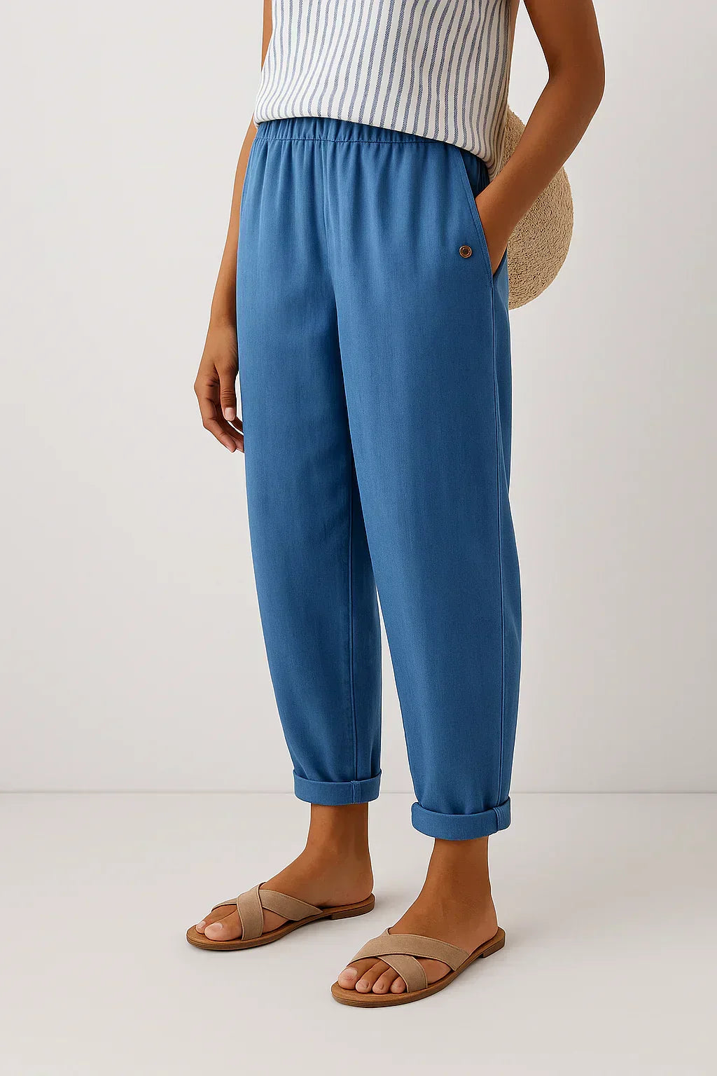 Édith Elegant Linen & Cotton Pants