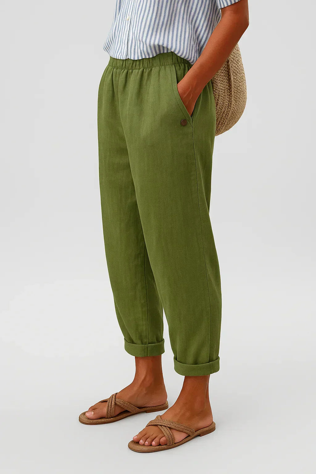 Édith Elegant Linen & Cotton Pants
