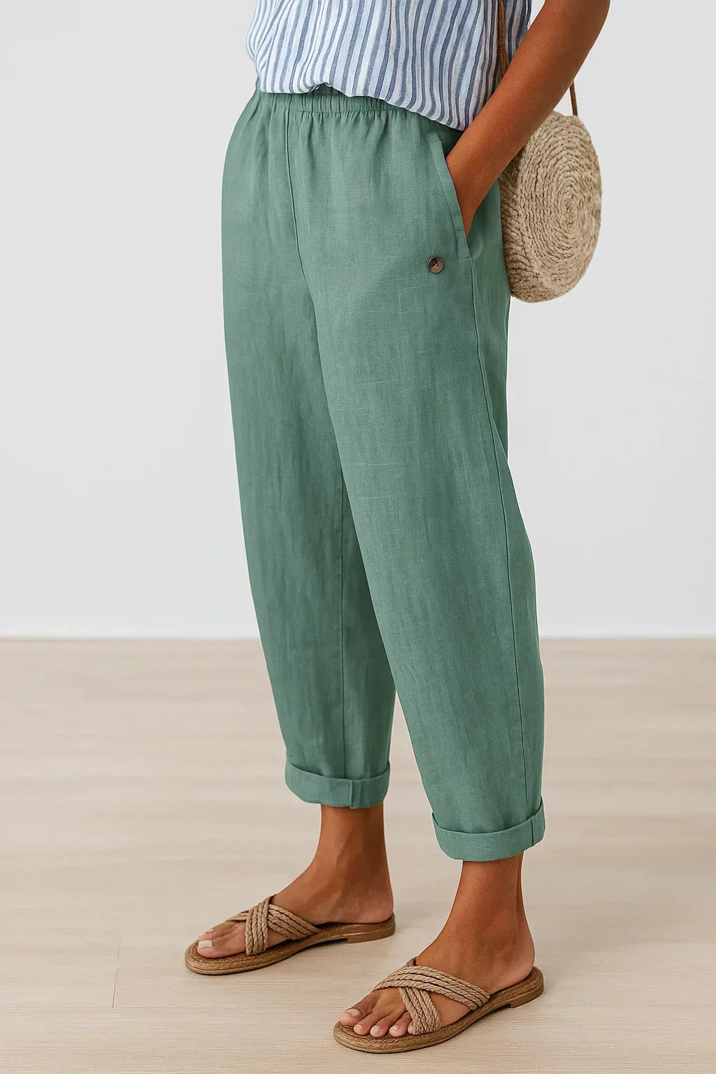 Édith Elegant Linen & Cotton Pants