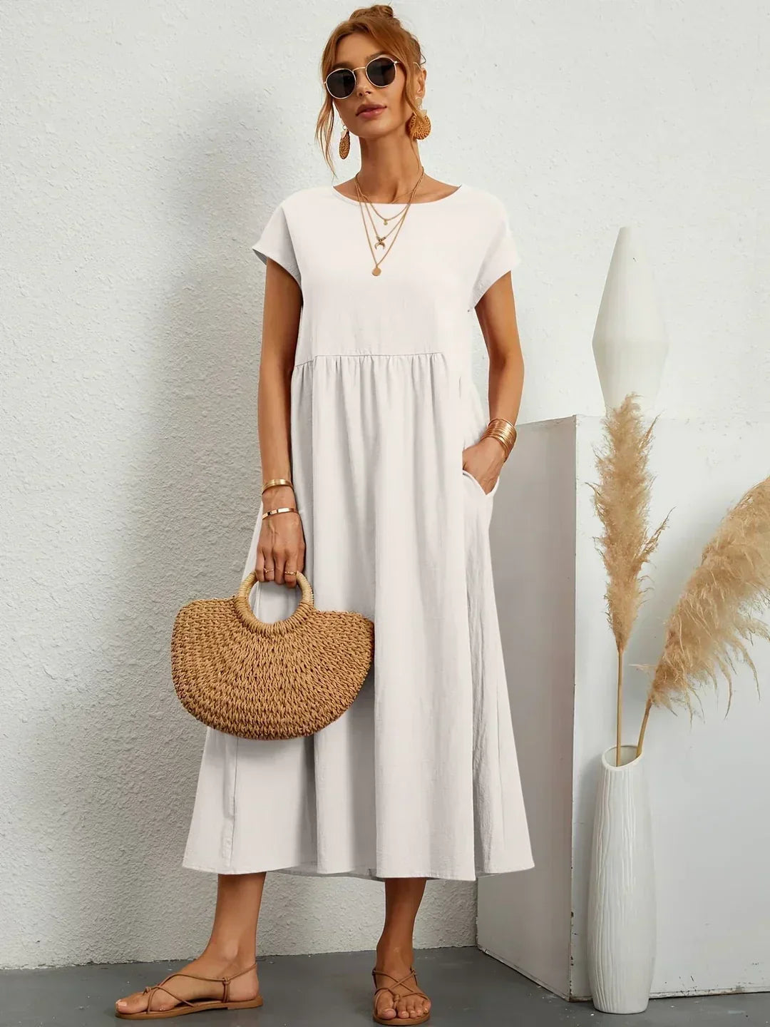 Gabrielle Flowy Midi Dress