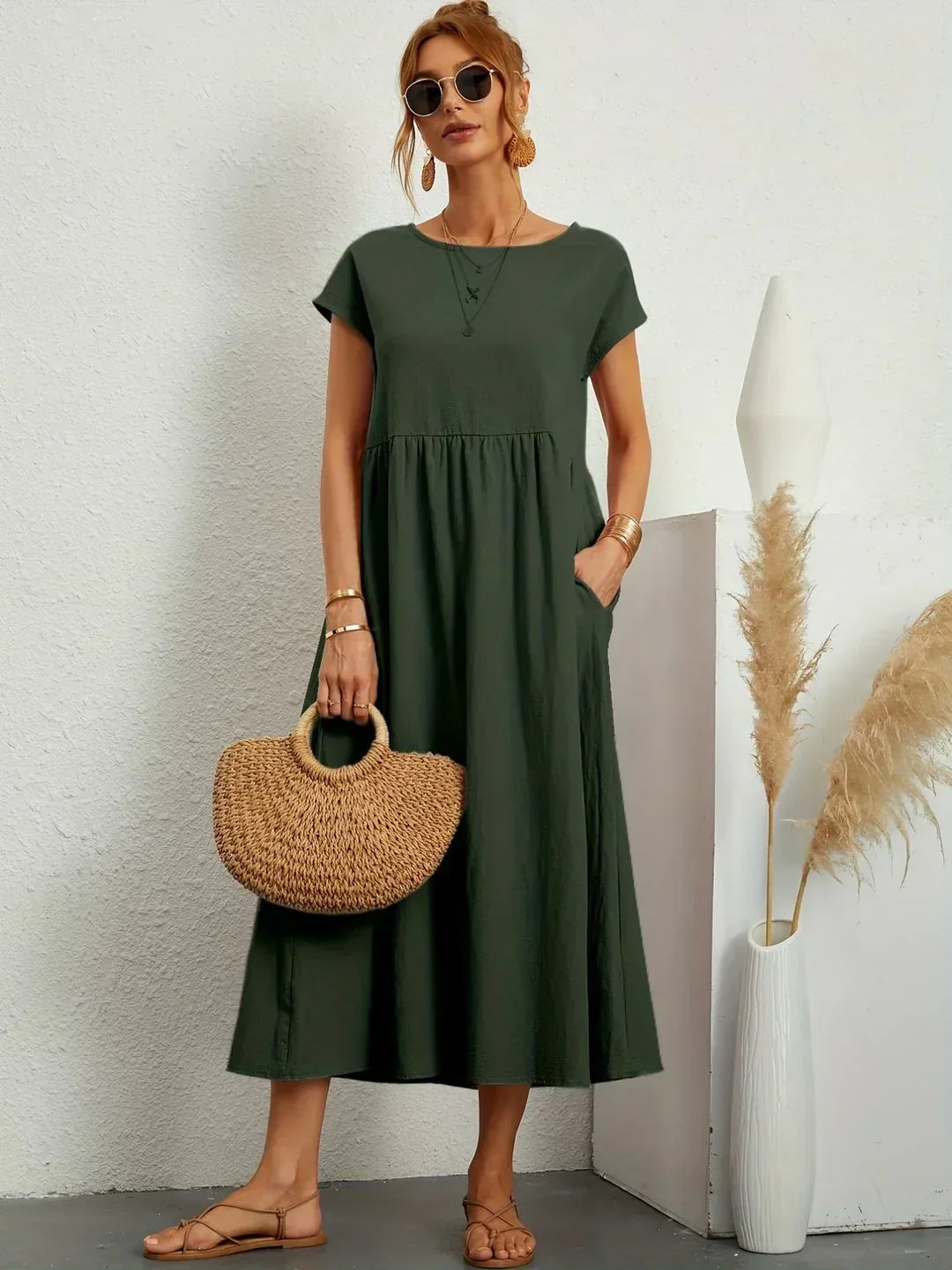 Gabrielle Flowy Midi Dress