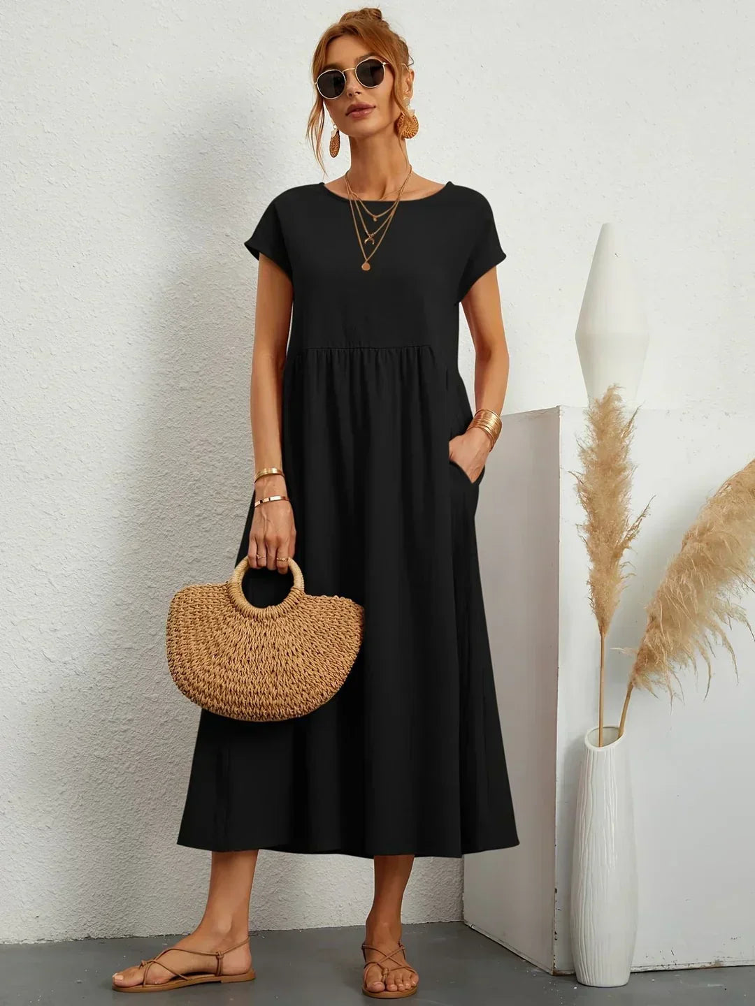 Gabrielle Flowy Midi Dress