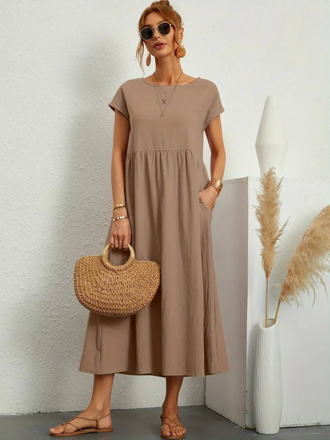 Gabrielle Flowy Midi Dress