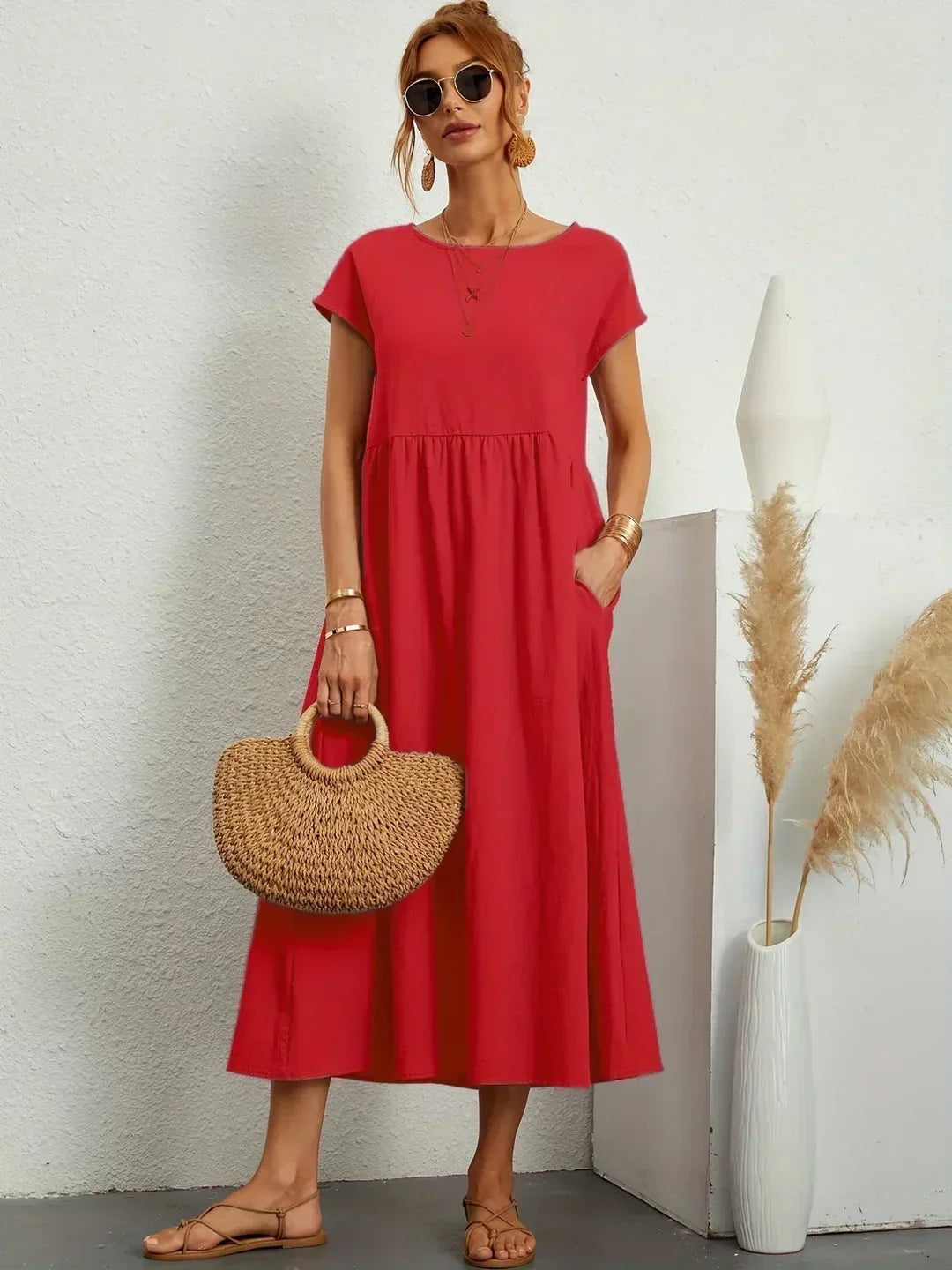 Gabrielle Flowy Midi Dress