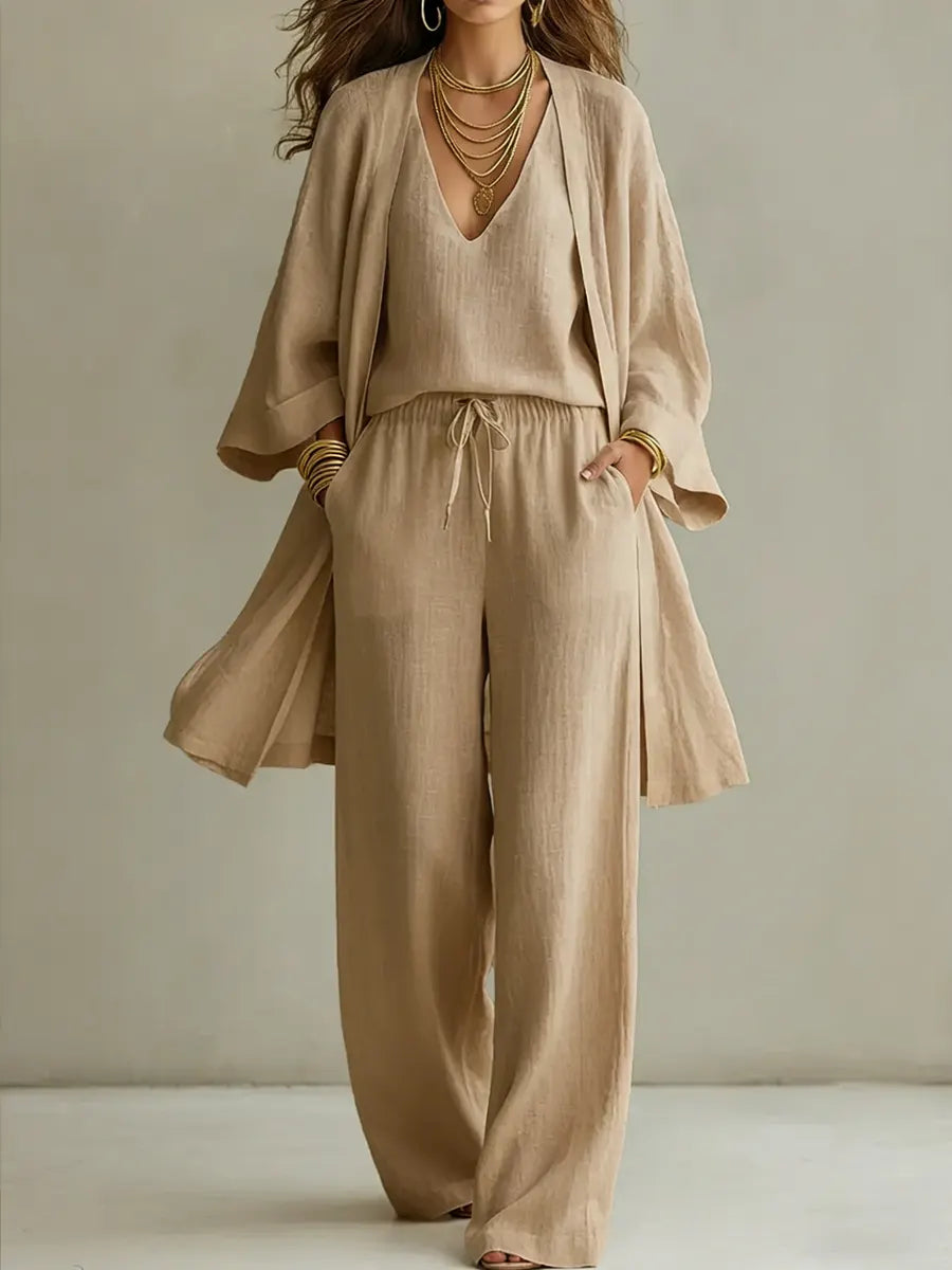 Isabelle Relaxed 3-Piece Linen Set