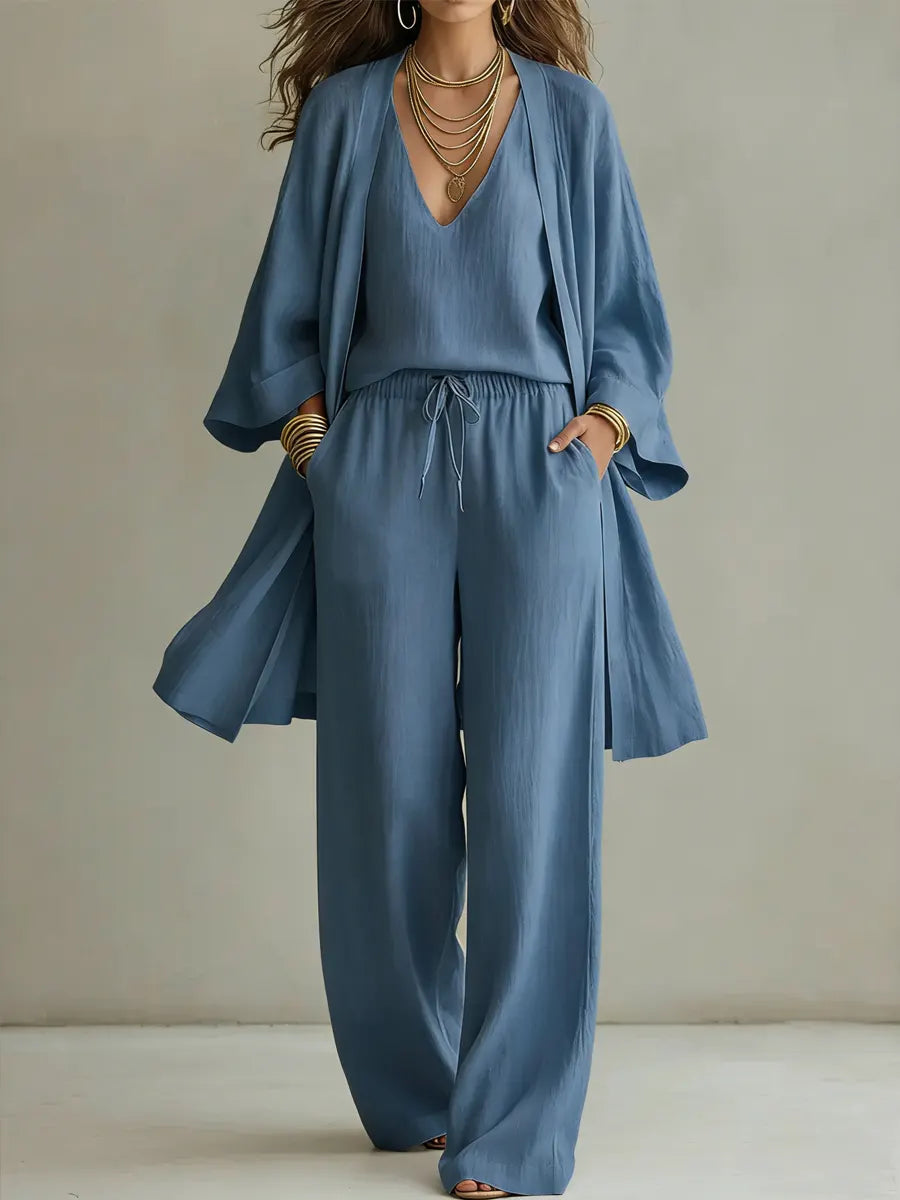 Isabelle Relaxed 3-Piece Linen Set