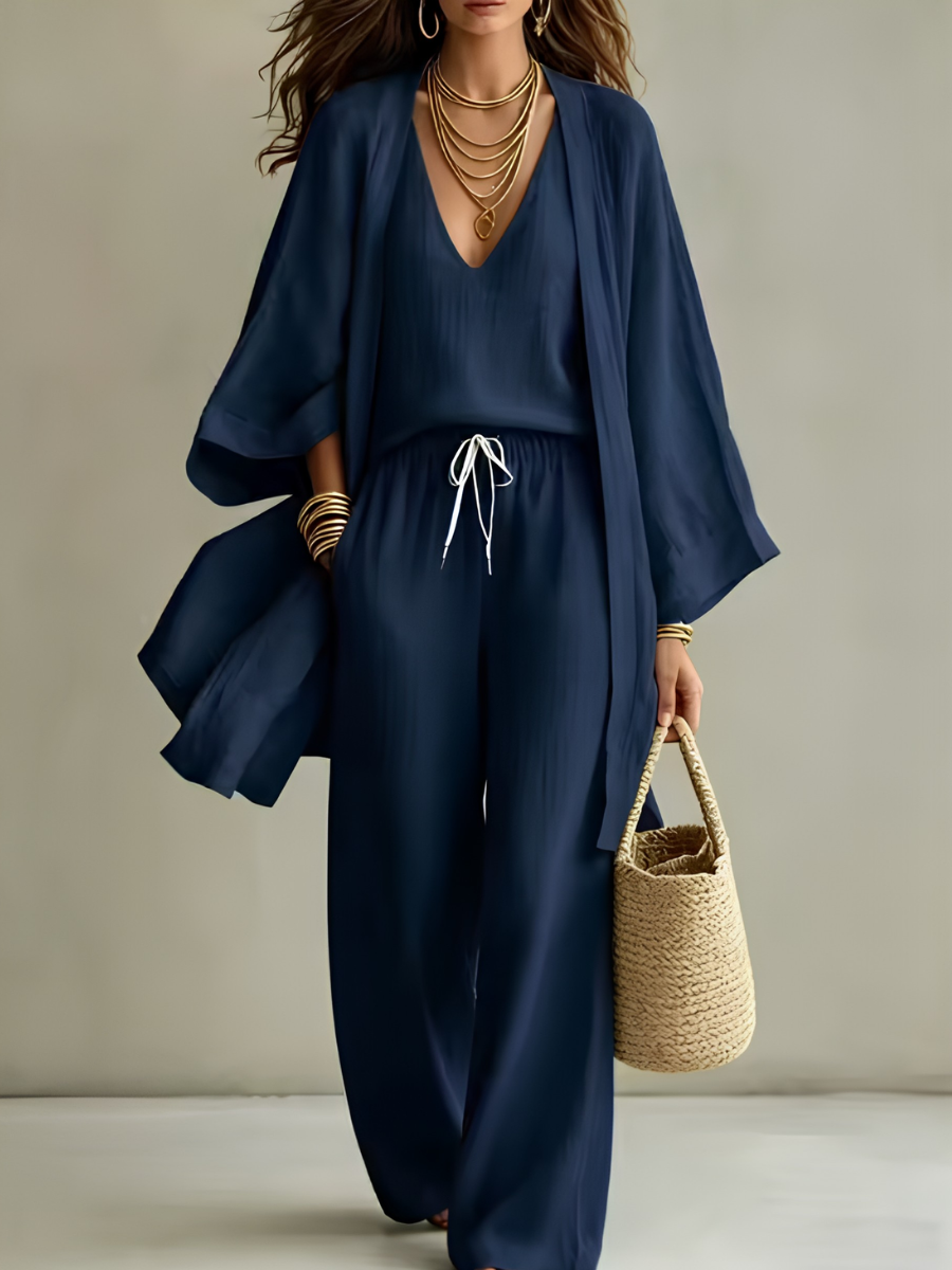 Isabelle Relaxed 3-Piece Linen Set