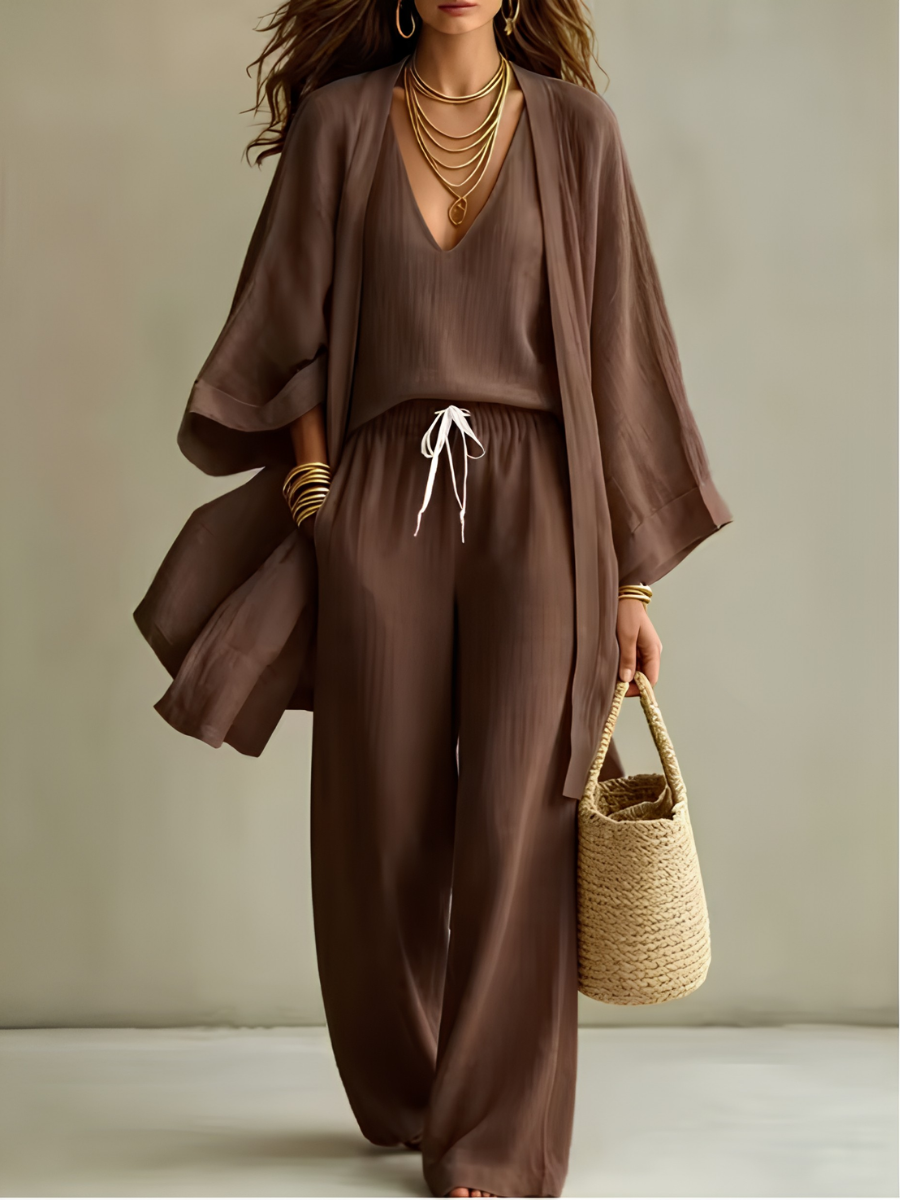 Isabelle Relaxed 3-Piece Linen Set