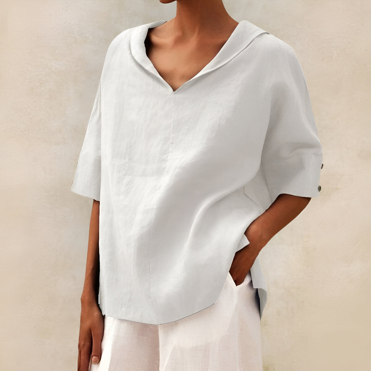 Lyndzi Light & Elegant Linen Blouse