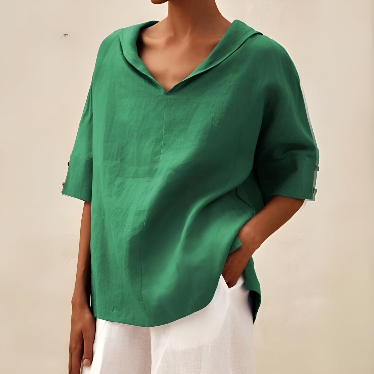 Lyndzi Light & Elegant Linen Blouse