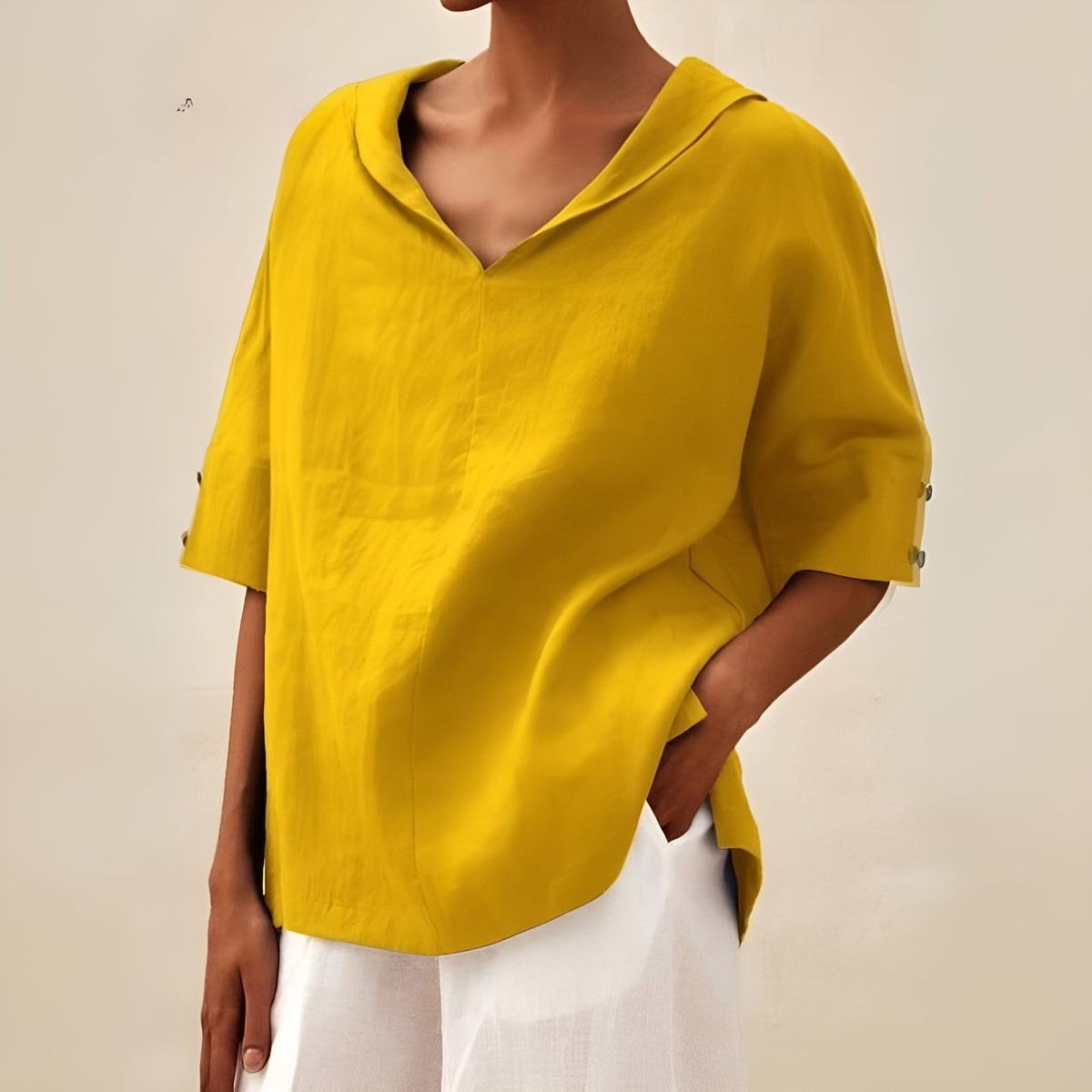 Lyndzi Light & Elegant Linen Blouse