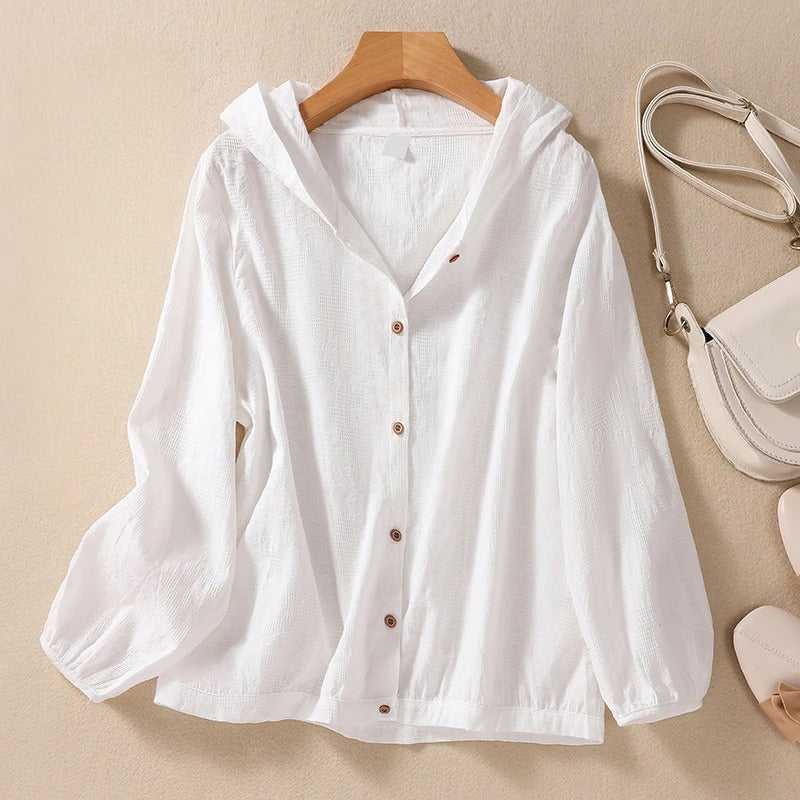 Miri Lightweight Linen Hoodie