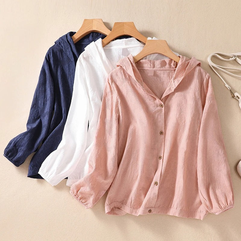 Miri Lightweight Linen Hoodie